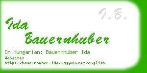 ida bauernhuber business card